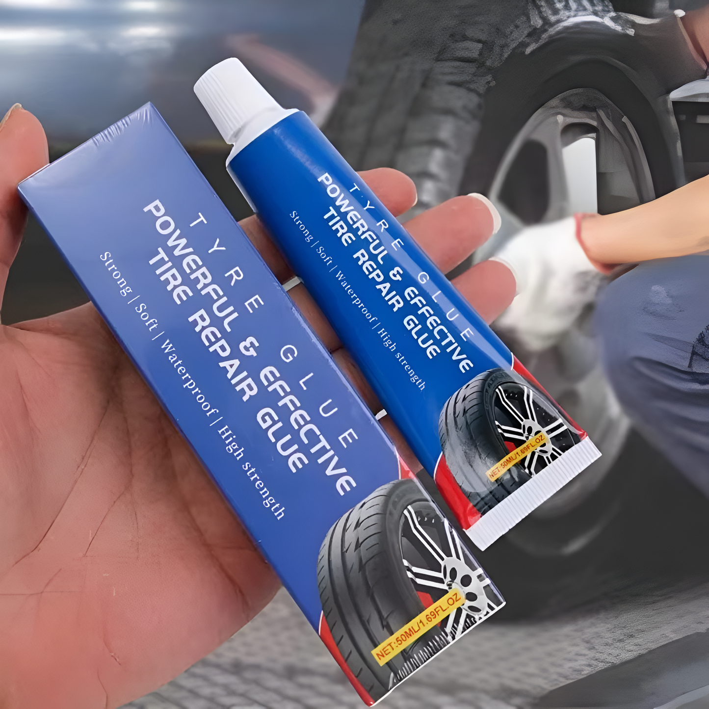 GripFix™ Bandenreparatielijm – Snel & Duurzaam Banden Repareren [1+1 Gratis]