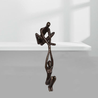 Abstracte menselijke figuur sculptuur van resin – minimalistisch design