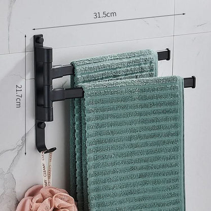 Handdoekhouder met 2 armen – ruimtebesparend voor aan de muur