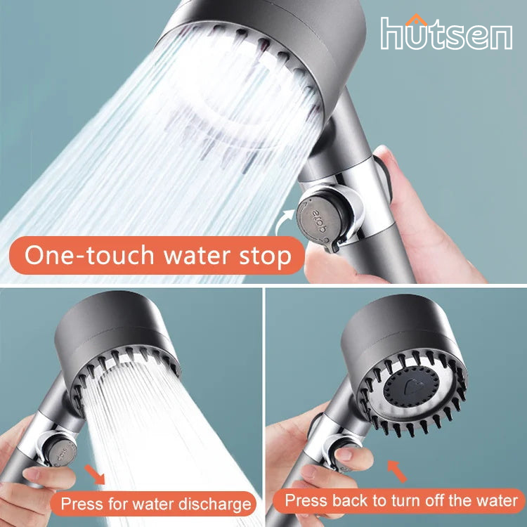 TurboShower™ – 4-in-1 Multifunctionele Douchekop met Massage & Filter