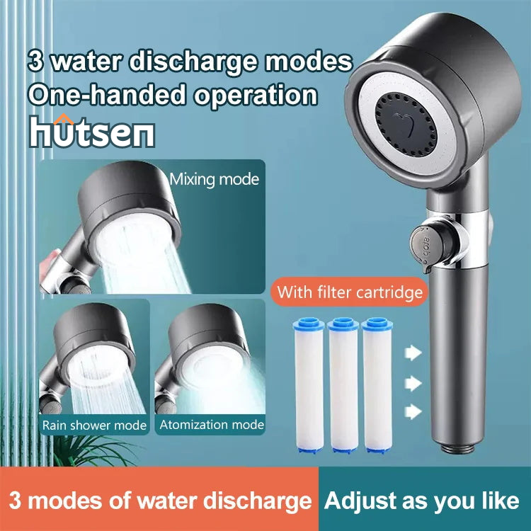 TurboShower™ – 4-in-1 Multifunctionele Douchekop met Massage & Filter