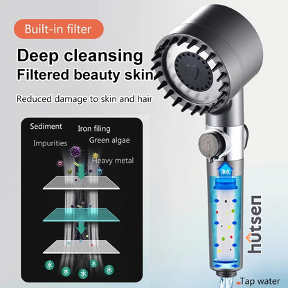 TurboShower™ – 4-in-1 Multifunctionele Douchekop met Massage & Filter
