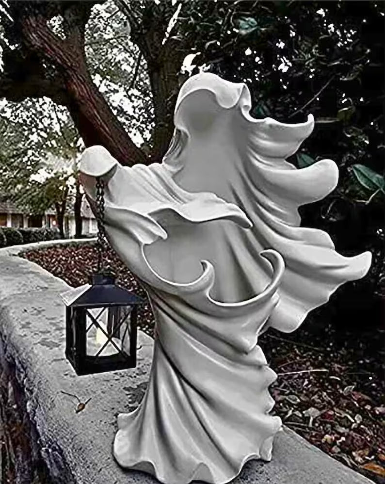 Geest Kandelaar van Hars – Halloween Decoratie voor Tafel & Schoorsteenmantel
