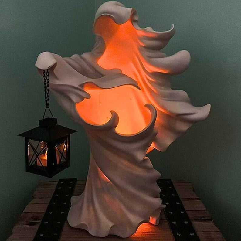 Geest Kandelaar van Hars – Halloween Decoratie voor Tafel & Schoorsteenmantel