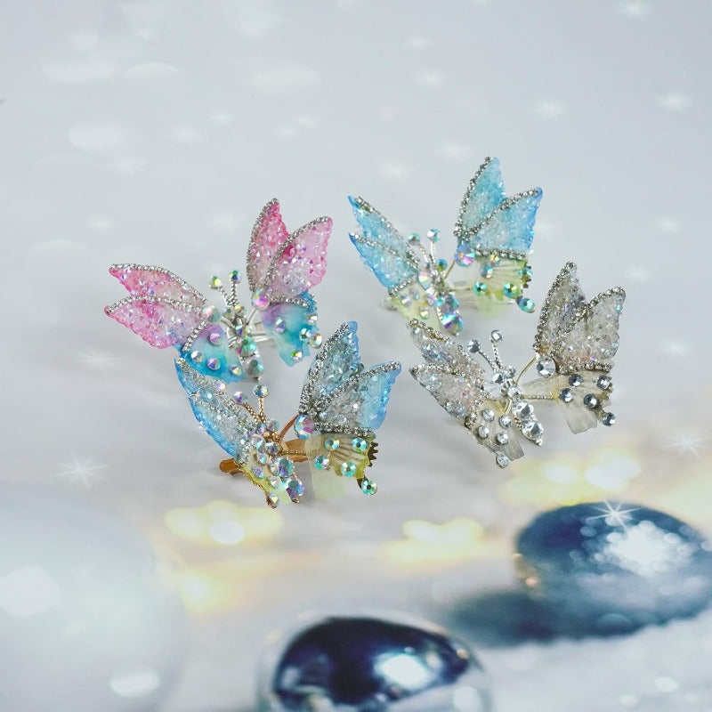 FlutterClip™ Vlinder Haarspeldjes met Beweegbare Vleugels – 4+4 Gratis