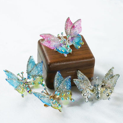FlutterClip™ Vlinder Haarspeldjes met Beweegbare Vleugels – 4+4 Gratis