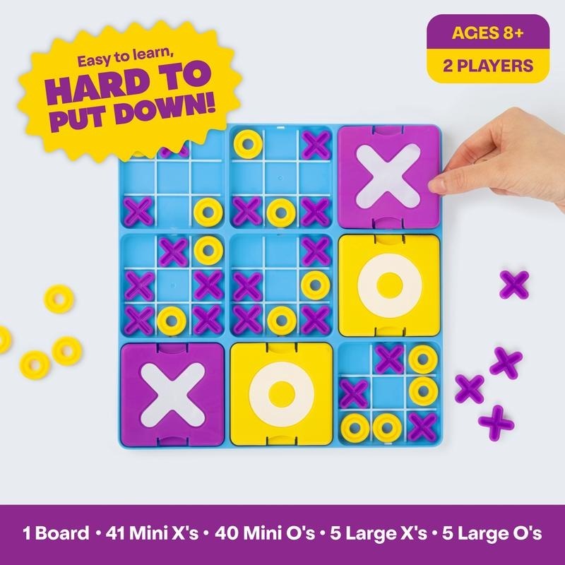 TacTix – Strategisch Reisspel, Tic-Tac-Toe-variant voor onderweg en familieavonden [50% Korting]