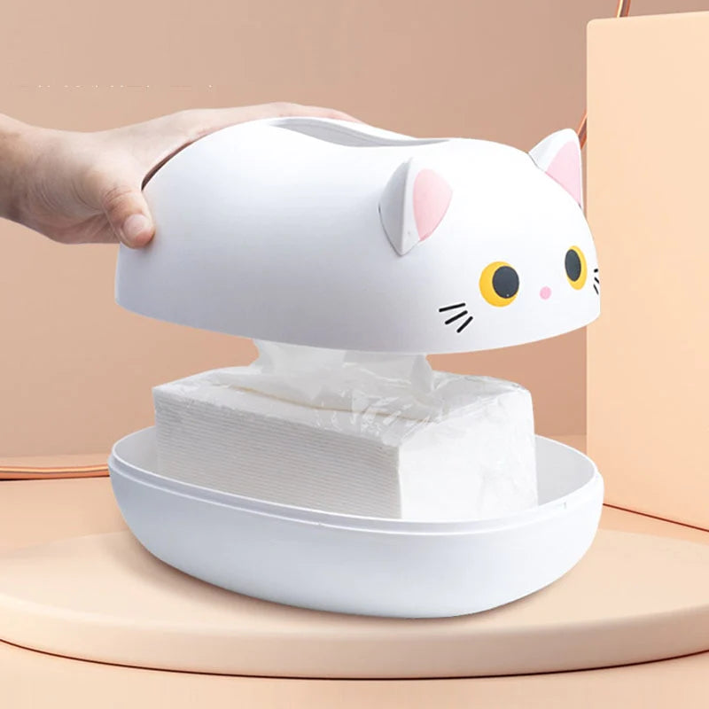 Elegatto™ – Schattige Katten Tissue-Box met Tandenstokerhouder & Veel Opbergruimte [50% Korting]