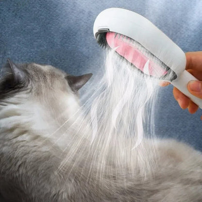 PetDefuzz™ – 4-in-1 Siliconenborstel met Watertank voor Hond & Kat