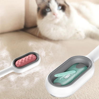 PetDefuzz™ – 4-in-1 Siliconenborstel met Watertank voor Hond & Kat