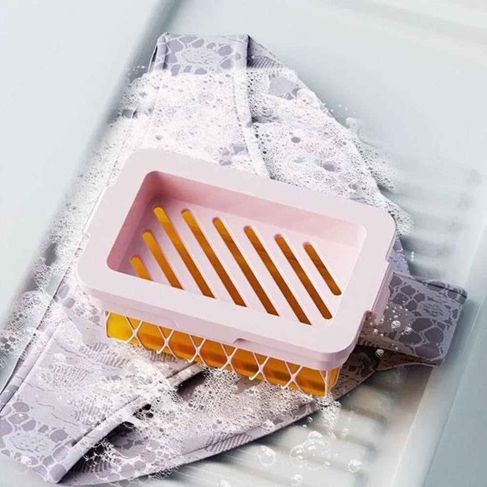 LatherUp™ – 2-in-1 Zeepbakje & Schuimnet, Zeepbesparend & Sneldrogend [1 + 2 Gratis]