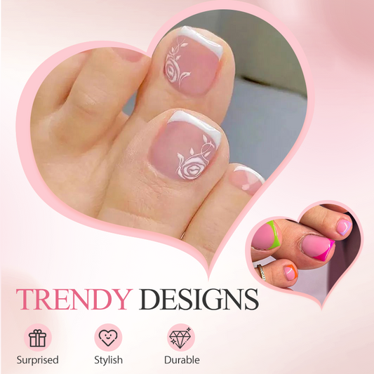 PressNails – Herbruikbare Press-On Teennagels voor perfecte Pedicure thuis [1 + 1 Gratis]