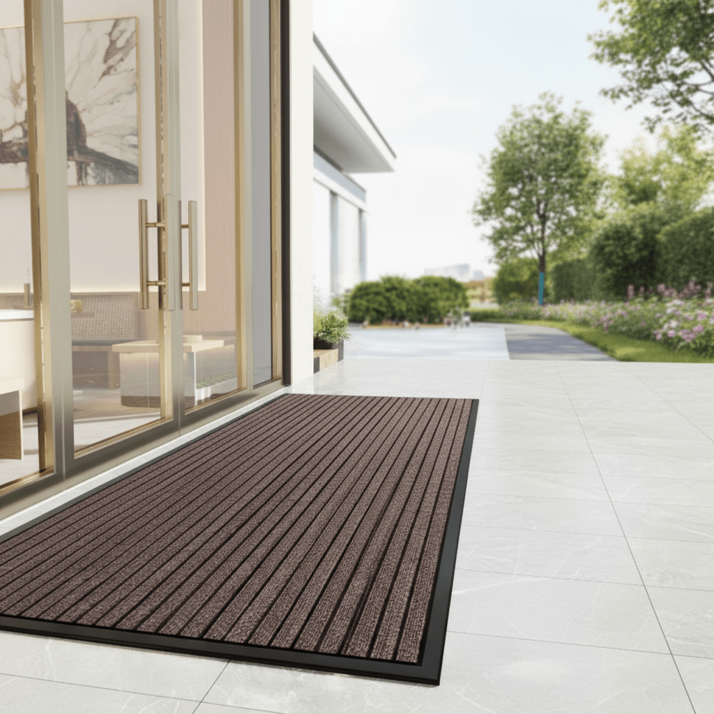 Duurzame deurmat met antislip onderkant en vuilopvangende functie