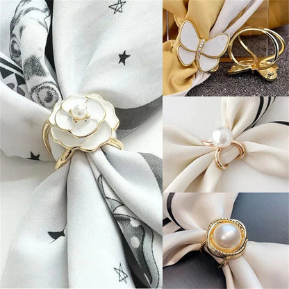 BloomLoop™ – Parel-sjaalclip, elegant stylingaccessoire voor moeiteloze elegantie in 3 seconden [1 + 1 Gratis]