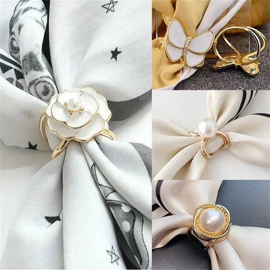 BloomLoop™ – Parel-sjaalclip, elegant stylingaccessoire voor moeiteloze elegantie in 3 seconden [1 + 1 Gratis]