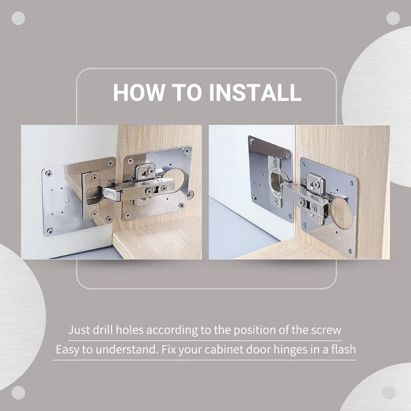 HingePlate – Scharnier-Reparatieplaat voor snelle meubelreparaties | 5 + 5 Gratis
