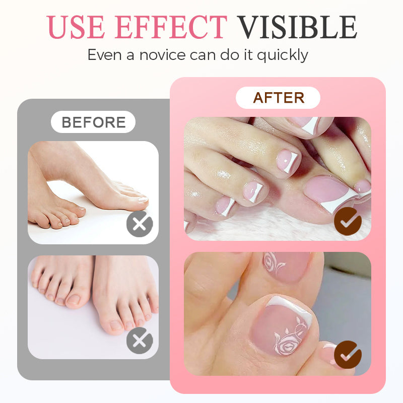 PressNails™ – Herbruikbare Press-On Teennagels | Thuis Pedicure Set