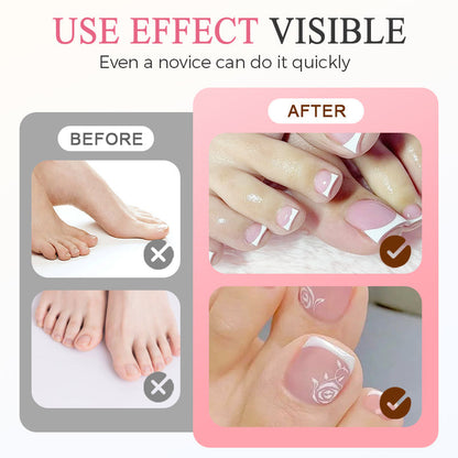 PressNails™ – Herbruikbare Press-On Teennagels | Thuis Pedicure Set