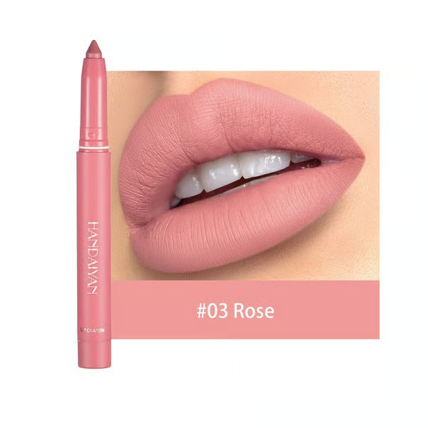 SilkPout™ – 2-in-1 lippenstift en contourpotlood, langhoudend en veegvast, 6–8 uur draagcomfort [50% Korting]