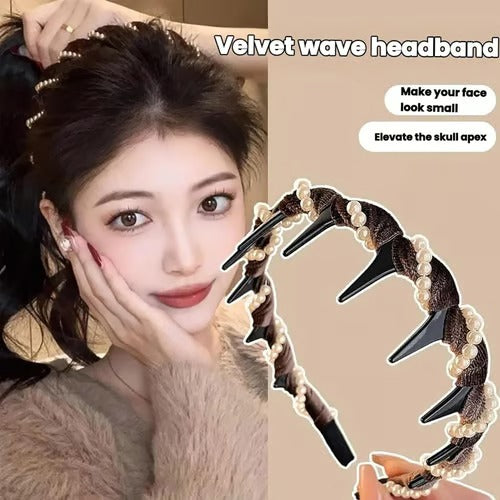WaveBand™ Retro Haarband – Stijlvol Volume met Anti-Slip Grip