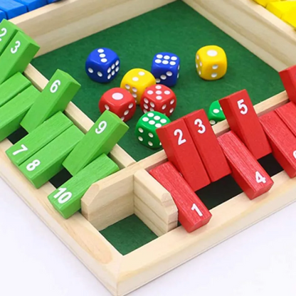 WoodBox™ – Houten Shut The Box Familiespel | Educatief Bordspel