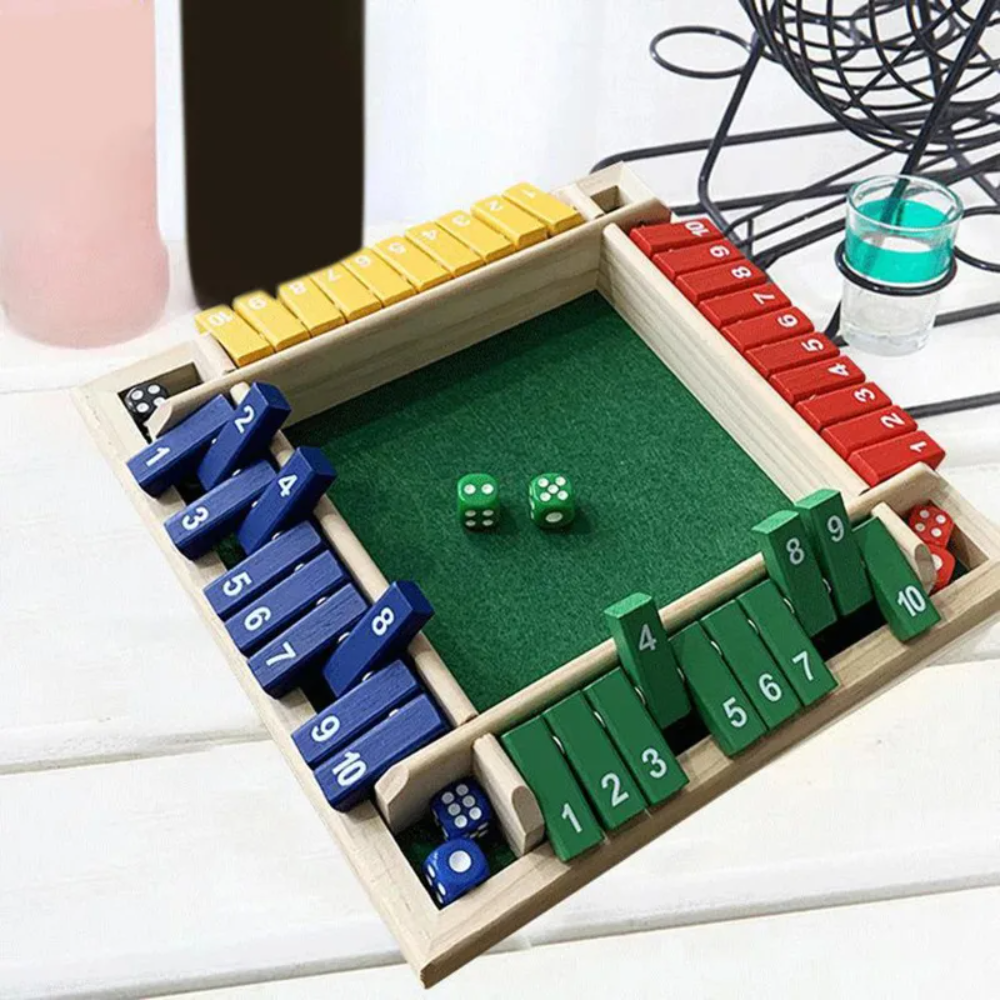 WoodBox™ – Houten Shut The Box Familiespel | Educatief Bordspel