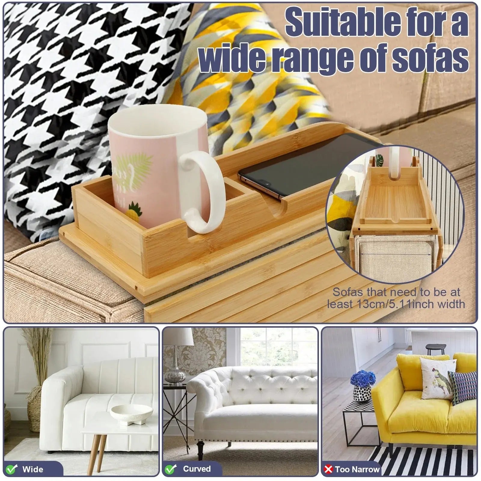 SofaTray™ – Praktische bekerhouder & tafelblad in één [50% Korting]