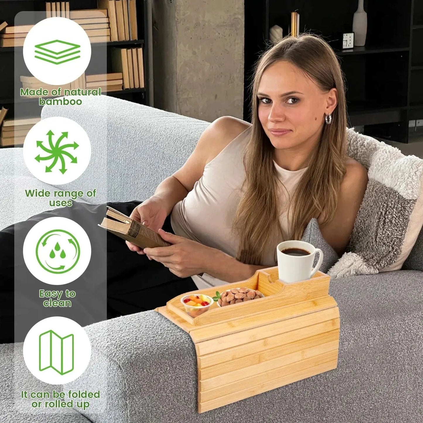 SofaTray™ – Praktische bekerhouder & tafelblad in één [50% Korting]