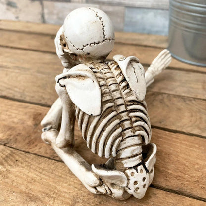 Skelet-figuren set van 3 kunsthars decoratie schoorsteenmantel Halloween