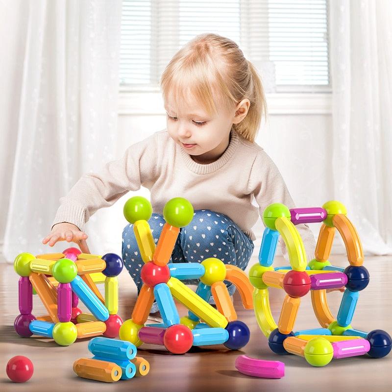SuperBlock™ – Magnetisch Bouw- & Steekspel voor Kinderen (42 Stuks)