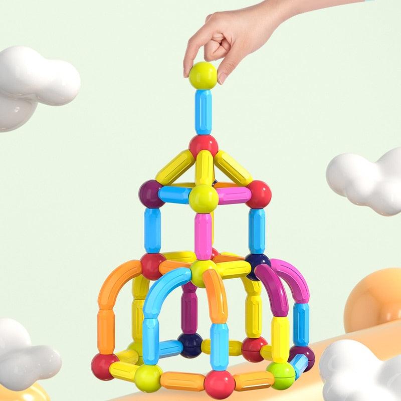 SuperBlock™ – Magnetisch Bouw- & Steekspel voor Kinderen (42 Stuks)