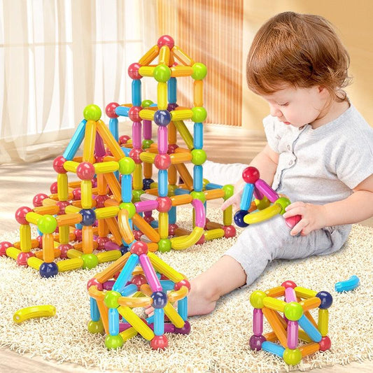 SuperBlock™ – Magnetische bol- & staafset voor kinderen voor creatief & speels leren (42 stuks) [50% Korting]