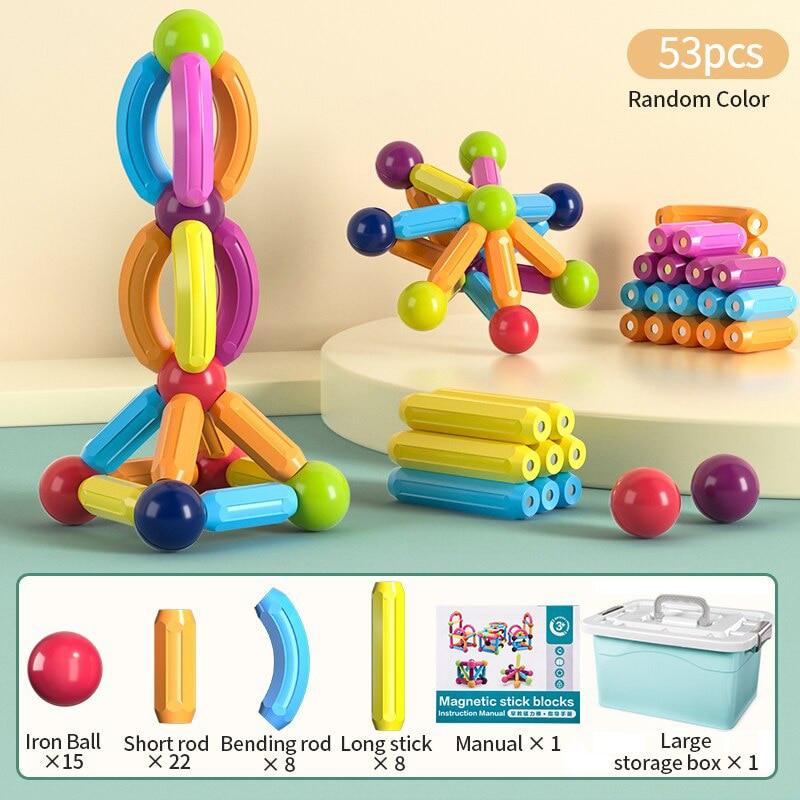 SuperBlock™ – Magnetisch Bouw- & Steekspel voor Kinderen (42 Stuks)