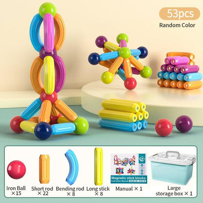 SuperBlock™ – Magnetisch Bouw- & Steekspel voor Kinderen (42 Stuks)