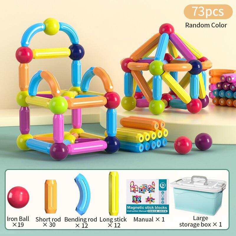 SuperBlock™ – Magnetisch Bouw- & Steekspel voor Kinderen (42 Stuks)