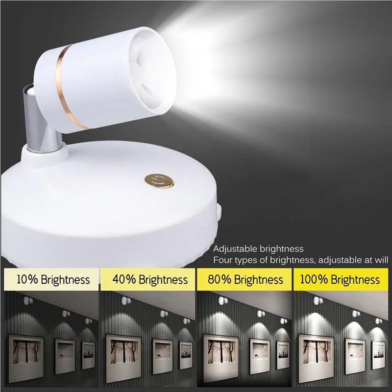 Draadloze LED-spot met dimmerfunctie en afstandsbediening