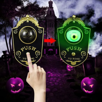 Geanimeerde LED-deurbel met oplichtend oog voor Halloween