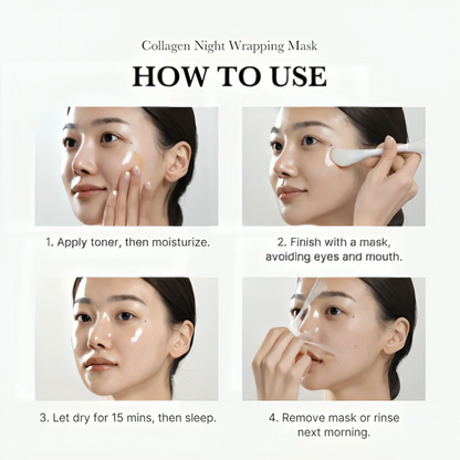 CollaGlow™ Intensief Nachtmasker met Collageen – Gladde Huid [1+1 Gratis]