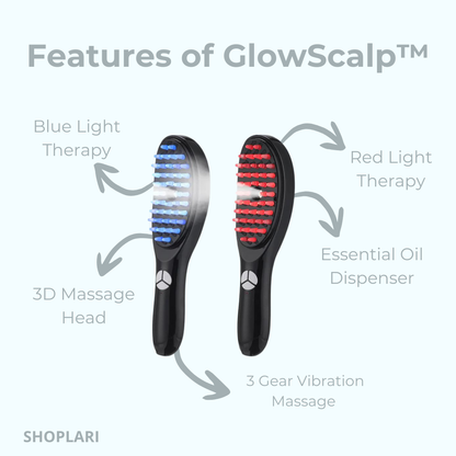 GlowScalp™ – Hoofdmassageborstel met Lichttherapie voor Haargroei & Gezonde Hoofdhuid