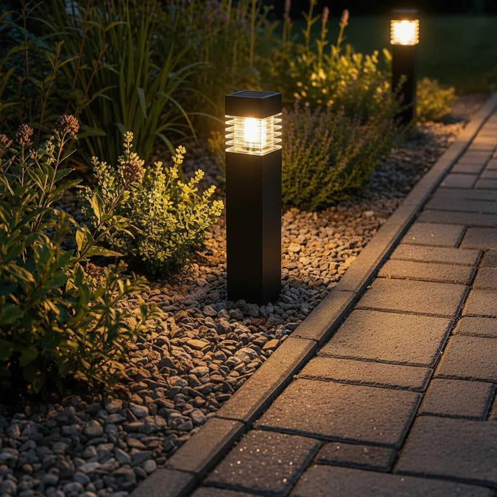 Zonne-energie LED Tuinlamp – draadloos, automatisch, weerbestendig