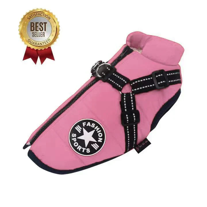 50% Korting | PawJacket™ – Waterdicht winterjack met geïntegreerd harnas [Laatste dag korting]