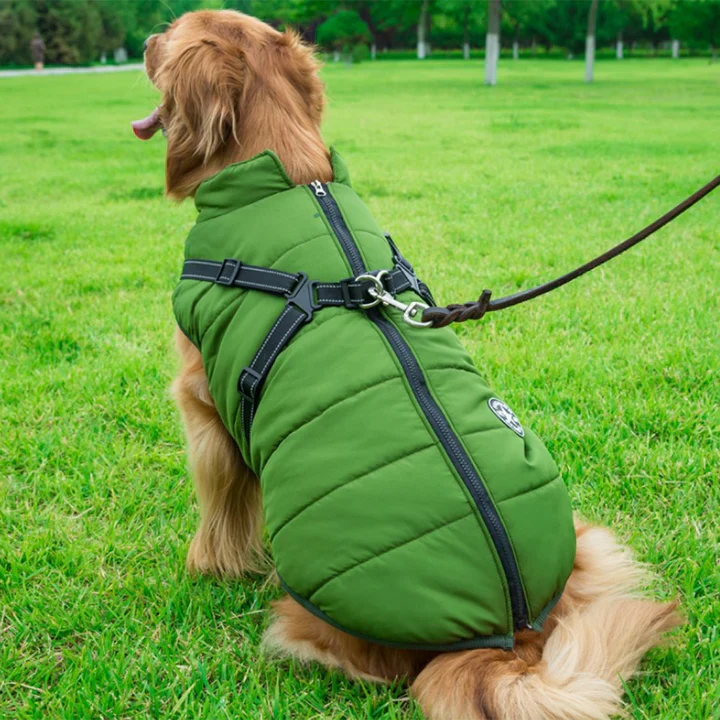 50% Korting | PawJacket™ – Waterdicht winterjack met geïntegreerd harnas [Laatste dag korting]