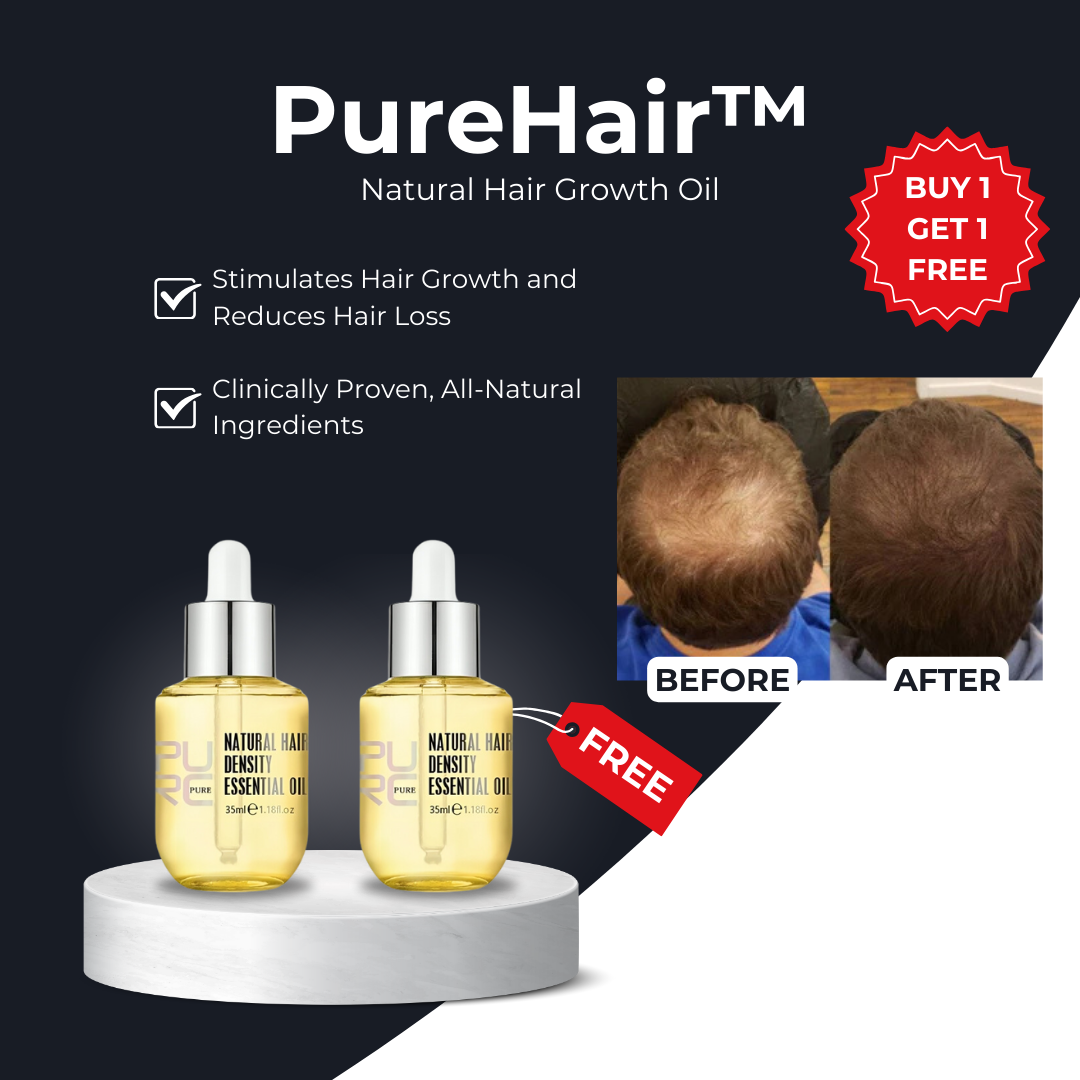 PureHair™ – Natuurlijke Haargroei Olie tegen Haaruitval [1+1 Gratis]