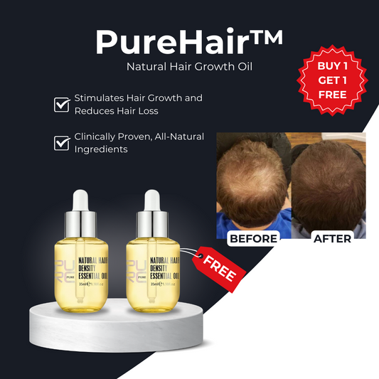 PureHair™ – Natuurlijk haargroeioil versterkend, voedend, stimulerend en revitaliserend [1 + 1 Gratis]