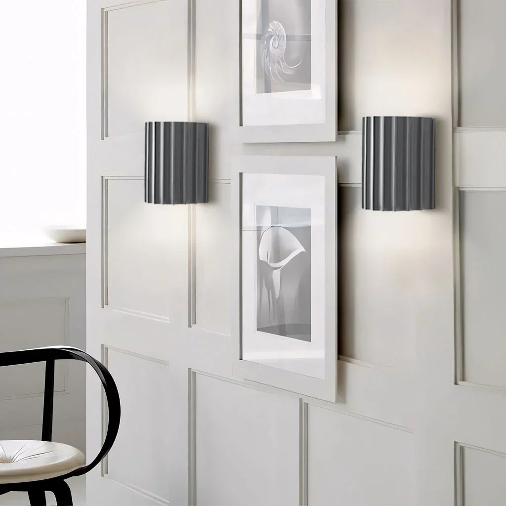 Geribbelde hars wandlamp in boho-stijl voor binnen