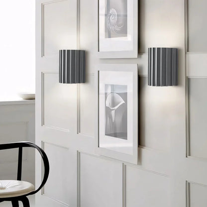 Geribbelde hars wandlamp in boho-stijl voor binnen