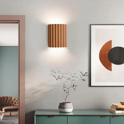 Geribbelde hars wandlamp in boho-stijl voor binnen
