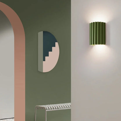 Geribbelde hars wandlamp in boho-stijl voor binnen