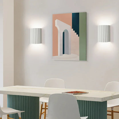 Geribbelde hars wandlamp in boho-stijl voor binnen
