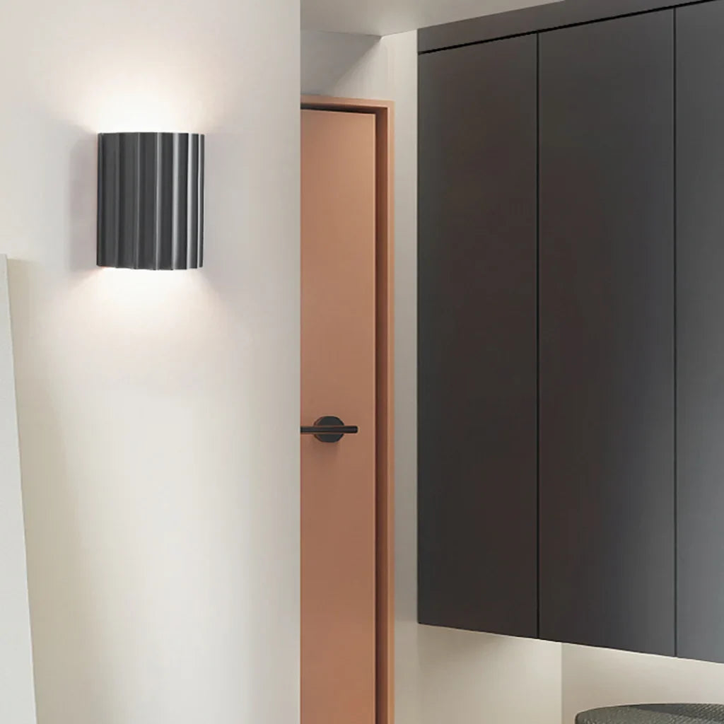 Geribbelde hars wandlamp in boho-stijl voor binnen
